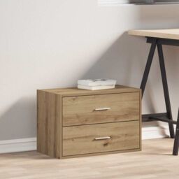 Berkfield Home Cabinet with 2 Drawers Artisan Oak 60x31x40 cm Engineered Wood in Brown - Size: 60 x 31 x 40 cm - thumbnail 3