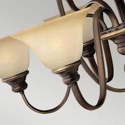 Netlighting Cello 9 Light Multi Arm Chandelier Antique Bronze Finish E27 in Brown - thumbnail 5