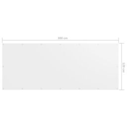 Berkfield Home Balcony Screen White 120x300 cm Oxford Fabric - thumbnail 5
