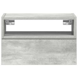 Berkfield Home Wall-mounted Bedside Cabinet Concrete Grey 45x26x28.5 cm - thumbnail 4