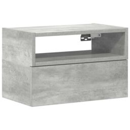 Berkfield Home Wall-mounted Bedside Cabinet Concrete Grey 45x26x28.5 cm - thumbnail 2