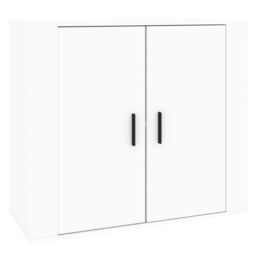 Berkfield Home Sideboard White 80x33x70 cm Engineered Wood - Size: 80 x 33 x 70 cm - thumbnail 2
