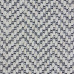 RainbowHome Herringbone Dapple Pure Wool Stair Runner With 100% Cotton Grey Border 70cm x 700cm in White - Size: 70 cm x 650 cm - thumbnail 4