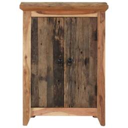 Berkfield Home Sideboard 55x33x75 cm Solid Wood Acacia & Reclaimed in Brown - Size: 55 x 33 x 75 cm - thumbnail 3