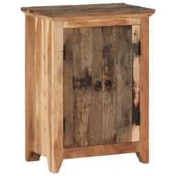 Berkfield Home Sideboard 55x33x75 cm Solid Wood Acacia & Reclaimed in Brown - Size: 55 x 33 x 75 cm - thumbnail 9