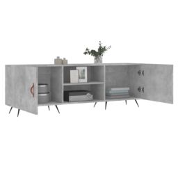 Berkfield Home TV Cabinet Concrete Grey 150x30x50 cm Engineered Wood - Size: 150 x 30 x 50 cm - thumbnail 4