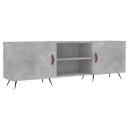 Berkfield Home TV Cabinet Concrete Grey 150x30x50 cm Engineered Wood - Size: 150 x 30 x 50 cm - thumbnail 2