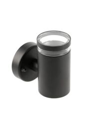 CGC Lighting 'Jennifer' Black Outdoor Single Spot Cylinder GU10 Wall Light - thumbnail 6
