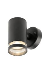 CGC Lighting 'Jennifer' Black Outdoor Single Spot Cylinder GU10 Wall Light - thumbnail 2