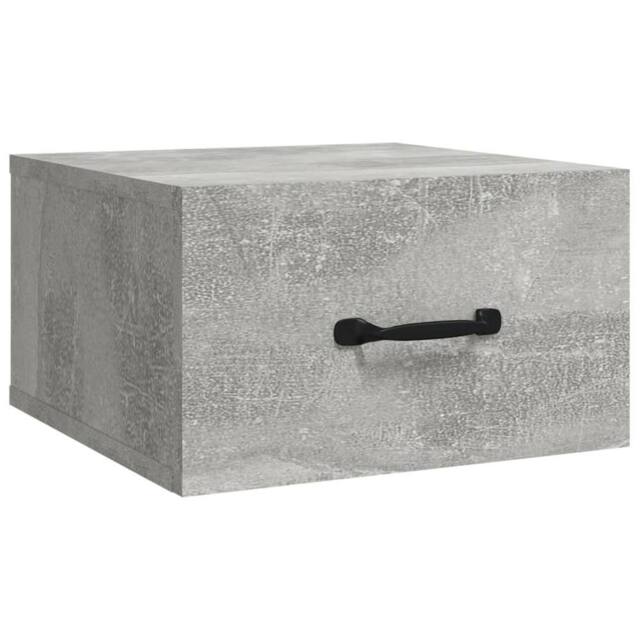 Berkfield Home Wall-mounted Bedside Cabinet Concrete Grey 35x35x20 cm - Size: 35 x 35 x 20 cm - image 1