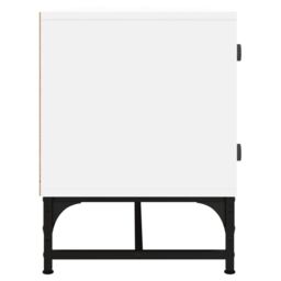 Berkfield Home TV Cabinet with Glass Doors White 102x37x50 cm - Size: 102 x 37 x 50 cm - thumbnail 6