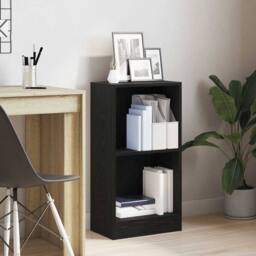 Berkfield Home Bookcase Black Oak 40x24x76 cm Engineered Wood - Size: 40 x 24 x 76 cm - thumbnail 2