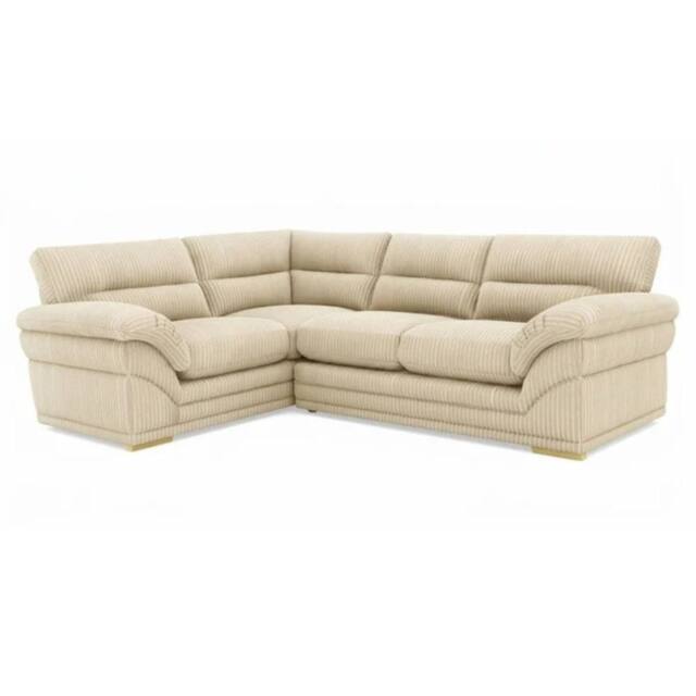 Bliss Furniture Amalfi Claude Right Hand 2 Piece Corner Sofa in Cream - Size: 4 Pack - image 1