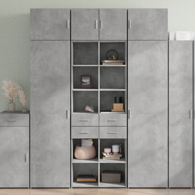 Berkfield Home Highboard Concrete Grey 70x42.5x185 cm Engineered Wood - image 1