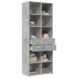 Berkfield Home Highboard Concrete Grey 70x42.5x185 cm Engineered Wood - thumbnail 3