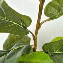 Voltico Artificial Fiddle Leaf Fig Tree 125cm in Pot Faux Plant in Green - thumbnail 7