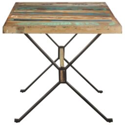 Berkfield Home Dining Table 160x80x76 cm Solid Reclaimed Wood - Size: 160 x 80 x 76 cm - thumbnail 3