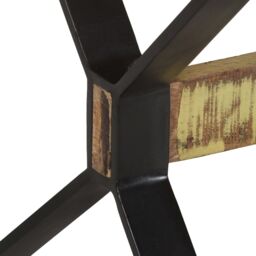 Berkfield Home Dining Table 160x80x76 cm Solid Reclaimed Wood - Size: 160 x 80 x 76 cm - thumbnail 6