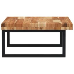 Berkfield Home Basin Shelf Wall Mounted Steel & Solid Wood Acacia in Brown - thumbnail 5