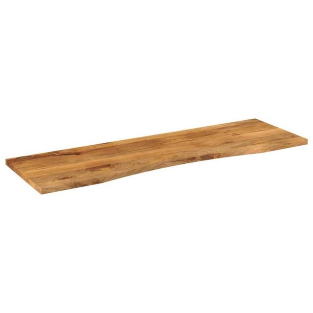 Berkfield Home Desk Top with Curve 160x50x2.5 cm Solid Wood Rough Mango in Brown - image 1