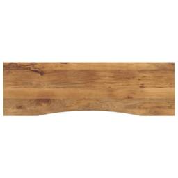 Berkfield Home Desk Top with Curve 160x50x2.5 cm Solid Wood Rough Mango in Brown - thumbnail 2