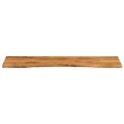 Berkfield Home Desk Top with Curve 160x50x2.5 cm Solid Wood Rough Mango in Brown - thumbnail 3