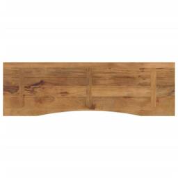 Berkfield Home Desk Top with Curve 160x50x2.5 cm Solid Wood Rough Mango in Brown - thumbnail 5