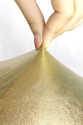 Neel Blue Pack of 10 Shiny Chair Cover, Stretchy Spandex Dining Chair Slipcover in Gold - thumbnail 5