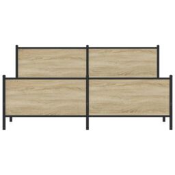 Berkfield Home Metal Bed Frame without Mattress Sonoma Oak 180x200 cm Super King in Brown - thumbnail 5