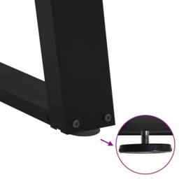 Berkfield Home Coffee Table Legs U-Shaped 2 pcs Black 28x(42-43) cm Steel - thumbnail 9