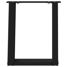 Berkfield Home Coffee Table Legs U-Shaped 2 pcs Black 28x(42-43) cm Steel - thumbnail 5