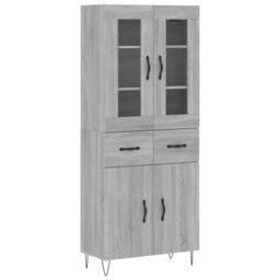 Berkfield Home Highboard Grey Sonoma 69.5x34x180 cm Engineered Wood - thumbnail 2