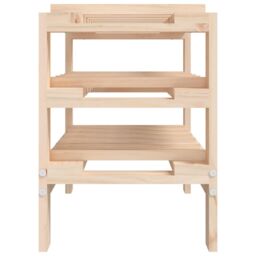 Berkfield Home Wine Rack 61.5x30x42 cm Solid Wood Pine in Brown - thumbnail 5
