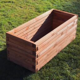 Woven Wood 1.2m Pine Raised Trough Planter in Natural - thumbnail 7