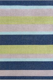 Kukoon Blue Green Striped Outdoor, Garden & Patio Area Rug in Dark Blue - Size: 200 cm x 290 cm - thumbnail 1