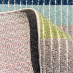 Kukoon Blue Green Striped Outdoor, Garden & Patio Area Rug in Dark Blue - Size: 200 cm x 290 cm - thumbnail 6