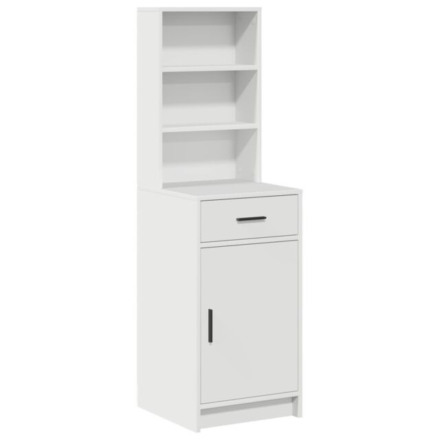 Berkfield Home Tall Cabinet White 40x41x135 cm Made of Engineered Wood - Size: 40 x 41 x 135 cm - image 1