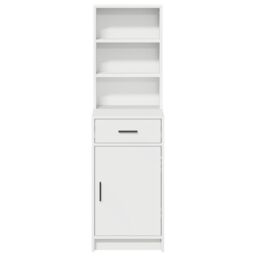 Berkfield Home Tall Cabinet White 40x41x135 cm Made of Engineered Wood - Size: 40 x 41 x 135 cm - thumbnail 6