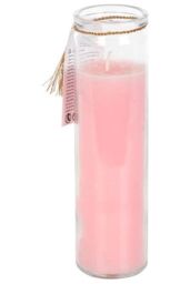 KDMD Mystic Rose Tube Candle with Rose Quartz Crystals in Pink - thumbnail 3