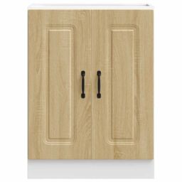 Berkfield Home Sink Base Cabinet Kalmar Sonoma Oak 60x46x81.5 cm Engineered Wood in Brown - thumbnail 4
