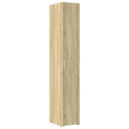 Berkfield Home Slim Storage Cabinet Sonoma Oak 30x42.5x225 cm Engineered Wood in Light Brown - thumbnail 6