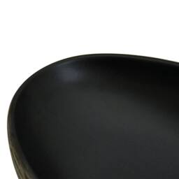 Berkfield Home Countertop Basin Grey & Black Oval 59x40x14 cm Ceramic - Size: 59 x 40 x 14 cm - thumbnail 7