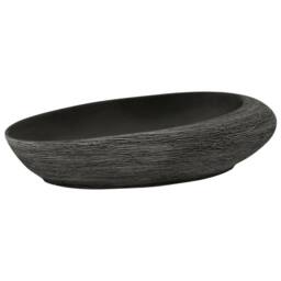 Berkfield Home Countertop Basin Grey & Black Oval 59x40x14 cm Ceramic - Size: 59 x 40 x 14 cm