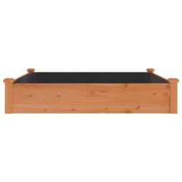 Berkfield Home Garden Raised Bed with Liner Brown 120x120x25 cm Solid Wood Fir - Size: 120 x 120 x 25 cm - thumbnail 5