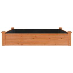 Berkfield Home Garden Raised Bed with Liner Brown 120x120x25 cm Solid Wood Fir - Size: 120 x 120 x 25 cm - thumbnail 4