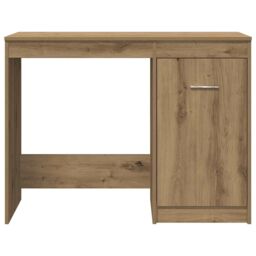 Berkfield Home Desk with Cabinet Artisan Oak Engineered Wood in Brown - thumbnail 6
