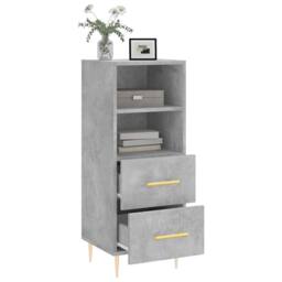 Berkfield Home Sideboard Concrete Grey 34.5x34x90 cm Engineered Wood - thumbnail 4