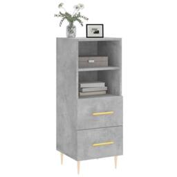 Berkfield Home Sideboard Concrete Grey 34.5x34x90 cm Engineered Wood - thumbnail 1