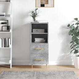 Berkfield Home Sideboard Concrete Grey 34.5x34x90 cm Engineered Wood - thumbnail 2
