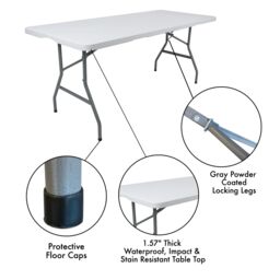 Geepas Garden Foldable Table & 4 Piece Chair Set Outdoor in True Black - thumbnail 4